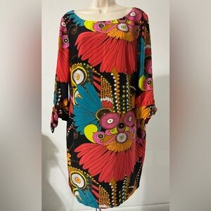 EUC Trina Turk 100% Silk Tunic Dress.